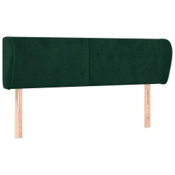 Tête de lit avec oreilles Vert foncé 147x23x78/88 cm Velours 629902629902