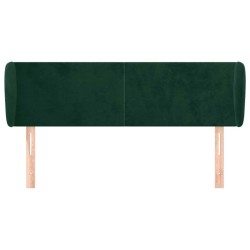 Tête de lit avec oreilles Vert foncé 147x23x78/88 cm Velours 629902629902