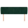 Tête de lit avec oreilles Vert foncé 147x23x78/88 cm Velours 629902629902
