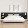 Tête de lit avec armoire 3 pcs Chêne noir Bois d'ingénierie 629903629903