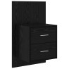 Tête de lit avec armoire 3 pcs Chêne noir Bois d'ingénierie 629903629903