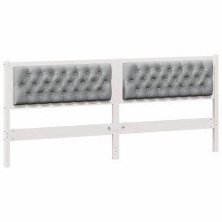 Tête de lit Autre Blanc et gris clair 200 cm Bois massif en pin 629906629906