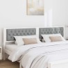 Tête de lit Autre Blanc et gris clair 200 cm Bois massif en pin 629906629906