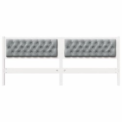 Tête de lit Autre Blanc et gris clair 200 cm Bois massif en pin 629906629906