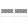 Tête de lit Autre Blanc et gris clair 200 cm Bois massif en pin 629906629906