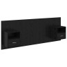 Tête de lit avec armoire 3 pcs Chêne noir Bois d'ingénierie 629907629907