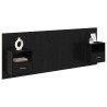 Tête de lit avec armoire 3 pcs Chêne noir Bois d'ingénierie 629907629907
