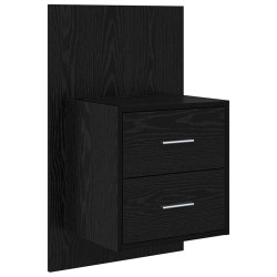 Tête de lit avec armoire 3 pcs Chêne noir Bois d'ingénierie 629907629907