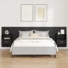 Tête de lit avec armoire 3 pcs Chêne noir Bois d'ingénierie 629909629909