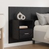 Tête de lit avec armoire 3 pcs Chêne noir Bois d'ingénierie 629909629909