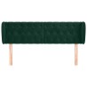 Tête de lit avec oreilles Vert foncé 147x23x78/88 cm Velours 629912629912