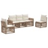 Ensemble de canapé de jardin 5 pcs Beige et blanc crème 629913629913