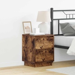 Cabinet de chevet avec tiroir Chêne fumé 39 x 34,5 x 50 cm 629918629918