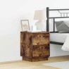 Cabinet de chevet avec tiroir Chêne fumé 39 x 34,5 x 50 cm 629918629918