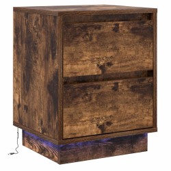 Cabinet de chevet avec tiroir Chêne fumé 39 x 34,5 x 50 cm 629918629918