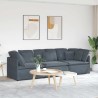 Canapé modulaire avec coussins en velours gris foncé 629924629924
