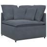 Canapé modulaire avec coussins en velours gris foncé 629924629924