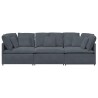 Canapé modulaire avec coussins en velours gris foncé 629924629924