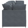 Canapé modulaire avec coussins en velours gris foncé 629924629924