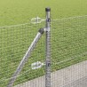 Clôture en fil soudé avec base en béton 10 x 0,5 m Argenté 629925629925