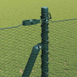 Clôture hexagonale avec base en béton 10 x 1,6 m Vert Maille 629926629926