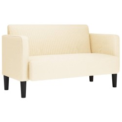 Canapé causeuse crème 109 cm tissu velours côtelé 629928629928