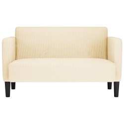 Canapé causeuse crème 109 cm tissu velours côtelé 629928629928