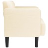 Canapé causeuse crème 109 cm tissu velours côtelé 629928629928