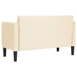 Canapé causeuse crème 109 cm tissu velours côtelé 629928629928