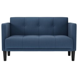 Canapé deux places bleu 111 cm en tissu 629934629934
