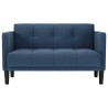 Canapé deux places bleu 111 cm en tissu 629934629934