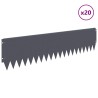 Bordure de Pelouse 20 pcs 103 x 25 cm Acier Anthracite 629937629937