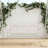 Banc Balançoire Acier 112 x 60 x 126,5 cm Blanc antique 629941629941