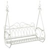 Banc Balançoire Acier 112 x 60 x 126,5 cm Blanc antique 629941629941
