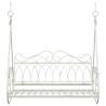 Banc Balançoire Acier 112 x 60 x 126,5 cm Blanc antique 629941629941