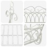 Banc Balançoire Acier 112 x 60 x 126,5 cm Blanc antique 629941629941
