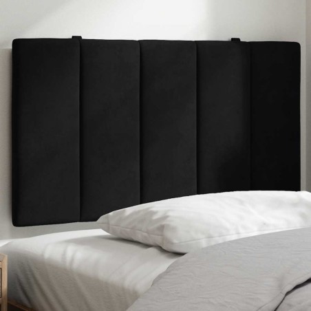 Coussin de tête de lit Hanko noir 80 cm velours 629942629942