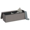 Banc de rangement pliable gris clair faux lin 629943629943