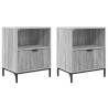Cabinet de chevet avec tiroir 2 pcs Sonoma gris 49 x 36 x 61 cm 629957629957