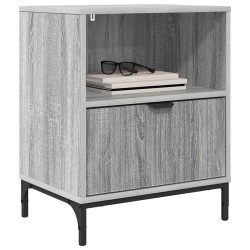 Cabinet de chevet avec tiroir 2 pcs Sonoma gris 49 x 36 x 61 cm 629957629957