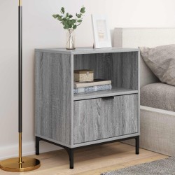 Cabinet de chevet avec tiroir 2 pcs Sonoma gris 49 x 36 x 61 cm 629957629957