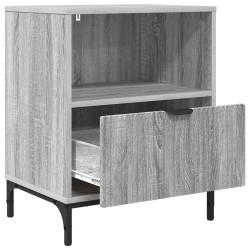 Cabinet de chevet avec tiroir 2 pcs Sonoma gris 49 x 36 x 61 cm 629957629957