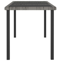 Ensemble à manger de jardin 7 pcs Résine tressée Gris 629959629959