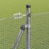 Clôture en fil soudé avec base en béton 50 x 1,5 m Argenté 629961629961