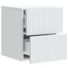 Cabinet de chevet mural 2 pcs Blanc 33 x 34,5 x 40 cm 629963629963