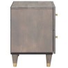 Cabinet de chevet Gris 40 x 33 x 46 cm Bois de mangue massif 629966629966