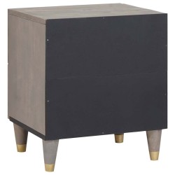 Cabinet de chevet Gris 40 x 33 x 46 cm Bois de mangue massif 629966629966