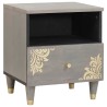 Cabinet de chevet Gris 40 x 33 x 46 cm Bois de mangue massif 629967629967