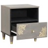Cabinet de chevet Gris 40 x 33 x 46 cm Bois de mangue massif 629967629967
