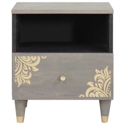 Cabinet de chevet Gris 40 x 33 x 46 cm Bois de mangue massif 629967629967